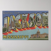 Jackson, Mississippi - Grote letterscènes Poster (Voorkant)