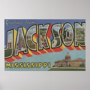 Jackson, Mississippi - Grote letterscènes Poster