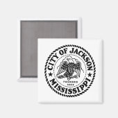 Jackson Mississippi Magneet (Voorkant / Achterkant)