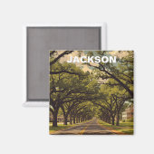 Jackson Mississippi Reizen Magneet (Voorkant / Achterkant)