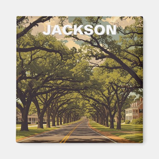 Jackson Mississippi Reizen Magneet (Voorkant)