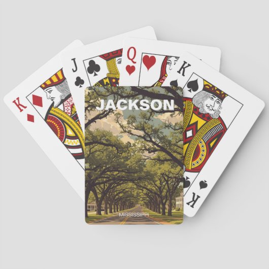 Jackson Mississippi Reizen Pokerkaarten (Achterkant)