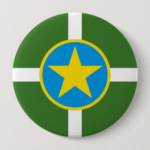 Jackson, Mississippi Ronde Button 4,0 Cm