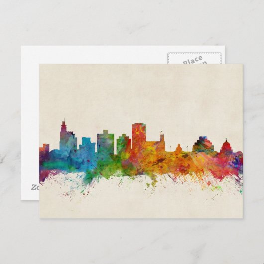 Jackson Mississippi Skyline Briefkaart (Voorkant / Achterkant)