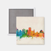 Jackson Mississippi Skyline Magneet (Voorkant / Achterkant)