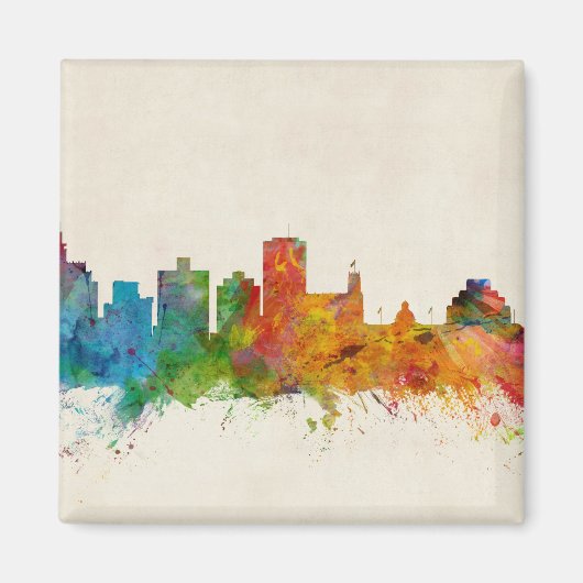 Jackson Mississippi Skyline Magneet (Voorkant)
