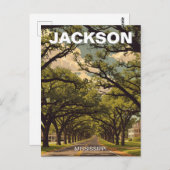 Jackson Mississippi Travel Briefkaart (Voorkant / Achterkant)