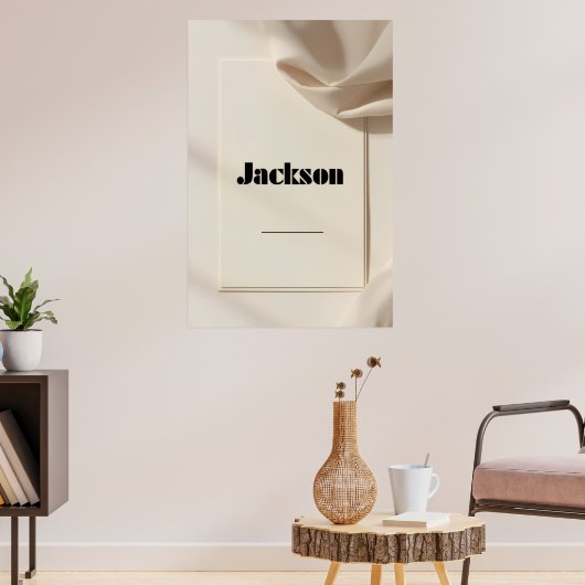 Jackson Modern Name Poster – Clean Minimal Typogra (Woonkamer 3)