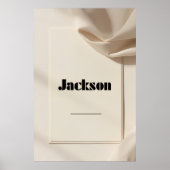 Jackson Modern Name Poster – Clean Minimal Typogra (Voorkant)