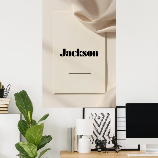 Jackson Modern Name Poster – Clean Minimal Typogra (Thuiskantoor)