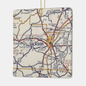 Jackson MS  Map Keramisch Ornament (Links)