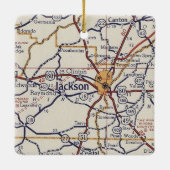 Jackson MS  Map Keramisch Ornament (Achterkant)