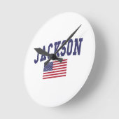 Jackson MS US Flag Ronde Klok (Hoek)