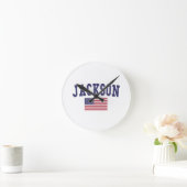 Jackson MS US Flag Ronde Klok (Huis)