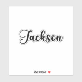 Jackson Naam - Handgeschreven kalligrafie Sticker