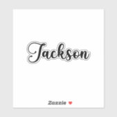 Jackson Naam - Handgeschreven kalligrafie Sticker (Vel)