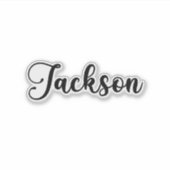 Jackson Naam - Handgeschreven kalligrafie Sticker (Voorkant)