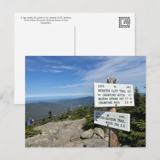 Jackson New Hampshire Briefkaart (Voorkant / Achterkant)