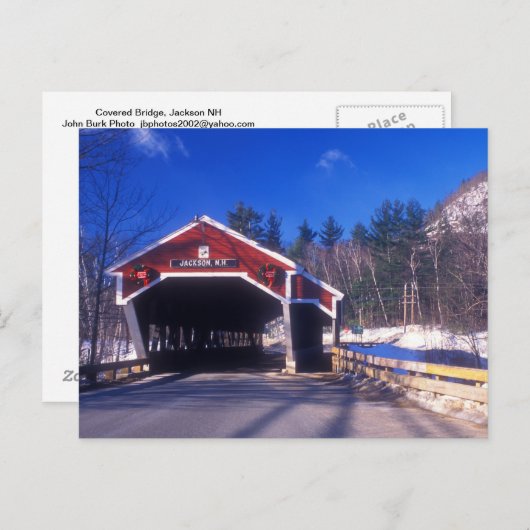 Jackson NH Covered Bridge Briefkaart (Voorkant / Achterkant)