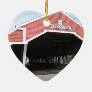 Jackson NH Covered Bridge Keramisch Ornament