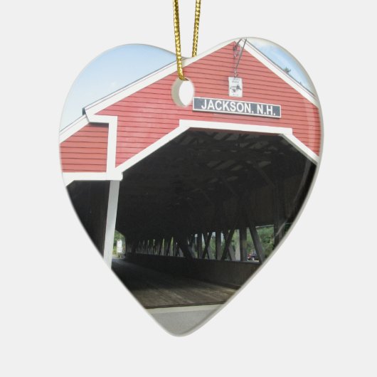 Jackson NH Covered Bridge Keramisch Ornament (Links)