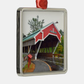 Jackson, NH Covered Bridge kerstversiering Metalen Ornament (Rechts)