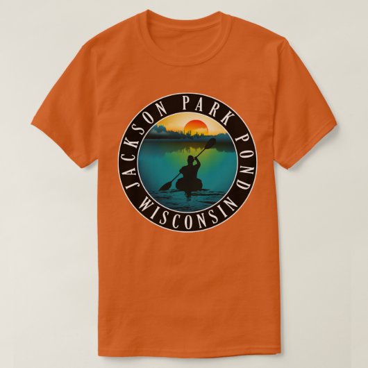 Jackson Park Pond Wisconsin Kayaking T-shirt (Design voorkant)