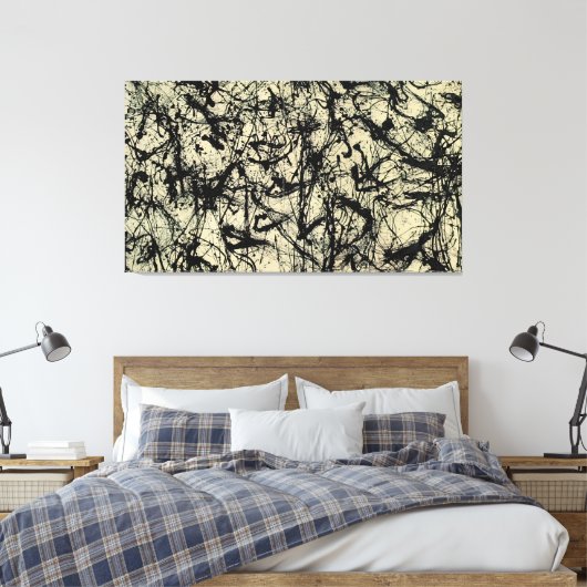 jackson pollock art canvas afdruk (Insitu (Slaapkamer))