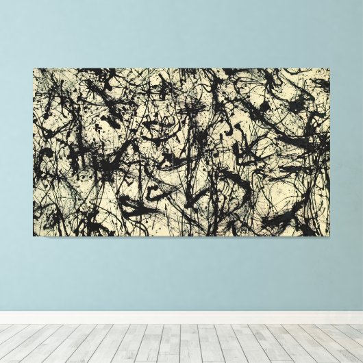 jackson pollock art canvas afdruk (Insitu (Houten vloer))