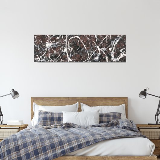 jackson pollock art canvas afdruk (Insitu (Slaapkamer))