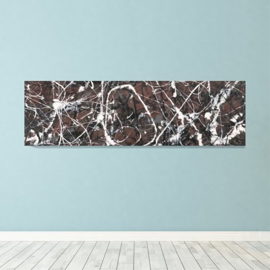 jackson pollock art canvas afdruk (Insitu (Houten vloer))