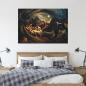 jackson pollock art canvas afdruk (Insitu (Slaapkamer))