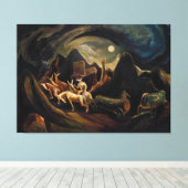 jackson pollock art canvas afdruk (Insitu (Houten vloer))