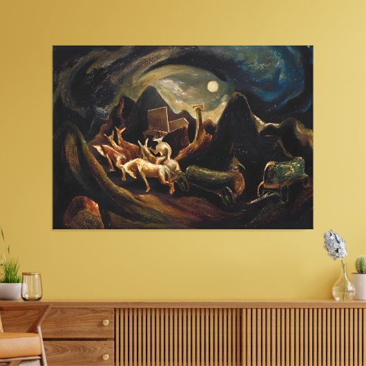 jackson pollock art canvas afdruk (Insitu (Woonkamer))