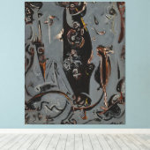 jackson pollock art canvas afdruk (Insitu (Houten vloer))