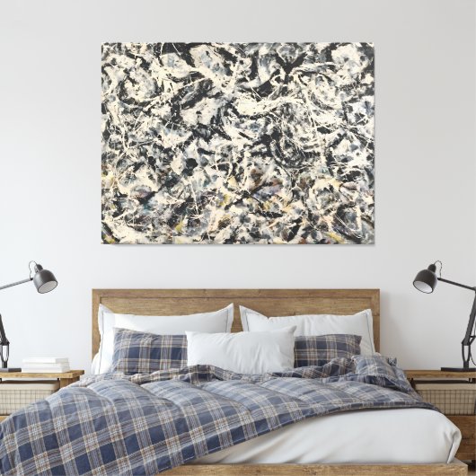 jackson pollock art canvas afdruk (Insitu (Slaapkamer))