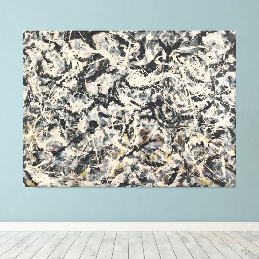 jackson pollock art canvas afdruk (Insitu (Houten vloer))