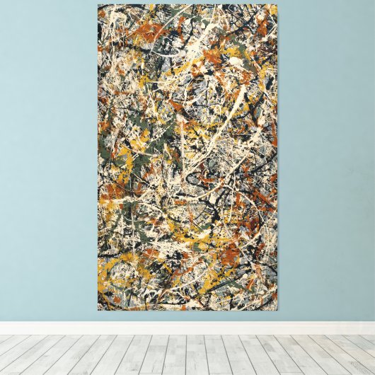 jackson pollock art canvas afdruk (Insitu (Houten vloer))