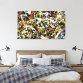 jackson pollock art painting canvas afdruk (Insitu (Slaapkamer))
