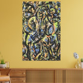 jackson pollock art style canvas afdruk (Insitu (Woonkamer))