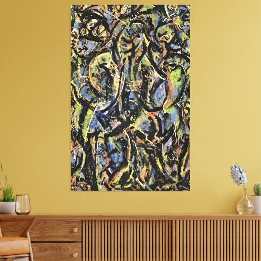 jackson pollock art style canvas afdruk (Insitu (Woonkamer))