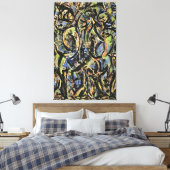 jackson pollock art style canvas afdruk (Insitu (Slaapkamer))