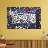 jackson pollock art style canvas afdruk (Insitu (Woonkamer))