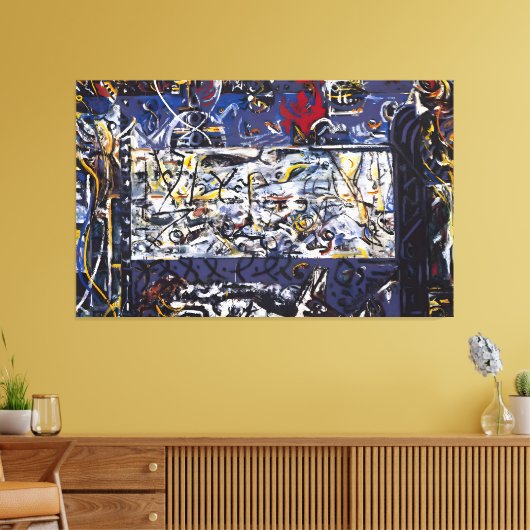 jackson pollock art style canvas afdruk (Insitu (Woonkamer))