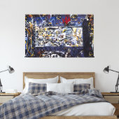 jackson pollock art style canvas afdruk (Insitu (Slaapkamer))