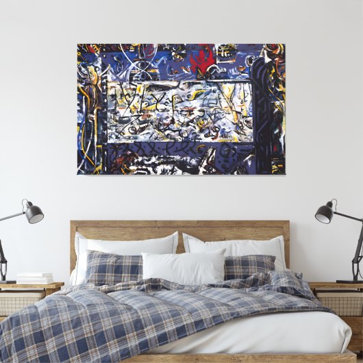 jackson pollock art style canvas afdruk (Insitu (Slaapkamer))
