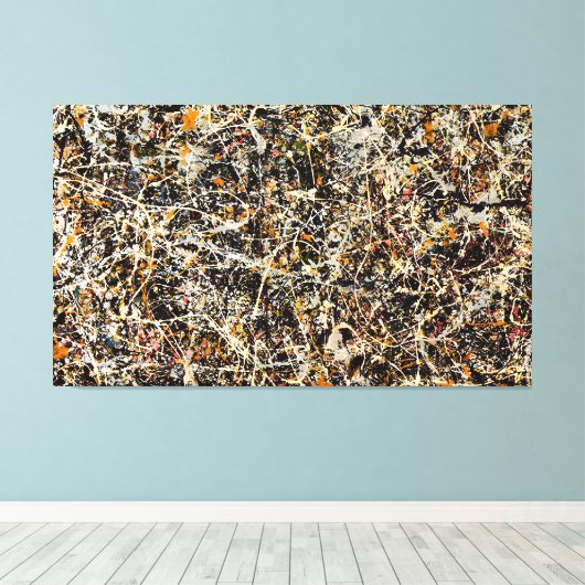 jackson pollock painting canvas afdruk (Insitu (Houten vloer))