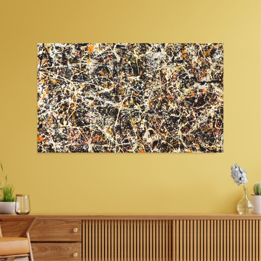 jackson pollock painting canvas afdruk (Insitu (Woonkamer))