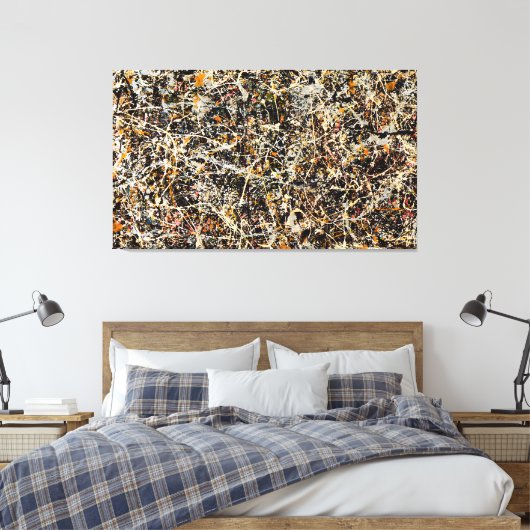 jackson pollock painting canvas afdruk (Insitu (Slaapkamer))