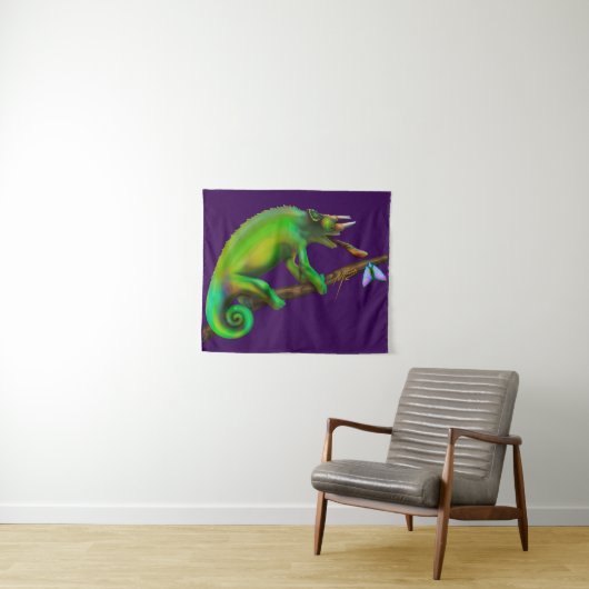 Jackson’s Chameleon Aiming Wandkleed (In Situ (horizontaal))